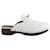 Hermès Zuecos de cuero Blanco  ref.1388211