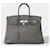 Hermès HERMES Birkin 35 Bag in Gray Leather - 101902 Grey  ref.1388242