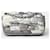 CHANEL Timeless/Classique Bag in Silver Leather - 101763 Silvery  ref.1388315