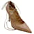 Autre Marque Zapatos de tacón Rockstud con cordones y lazo al tobillo de cuero color nude de Valentino Beige  ref.1388349