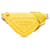 Yellow Prada Raffia Triangle Crossbody Leather  ref.1388371