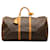 Bolsa de viagem marrom Louis Vuitton Monogram Keepall 55 Couro  ref.1388410