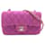 Borsa con patta rettangolare mini classica in tweed rosa Chanel Pelle  ref.1388427