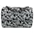 Borsa a tracolla con patta singola Mini Chanel nera in pelle di agnello con paillettes Nero  ref.1388448