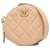 Pochette rotonda in pelle di vitello trapuntata Chanel marrone chiaro con borsa a tracolla a catena Cammello  ref.1388458