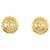 Goldene Chanel CC-Ohrclips Vergoldet  ref.1388491