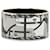 Gray Hermès Extra Wide Enamel Quadridge Bangle Costume Bracelet Metal  ref.1388503