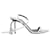 Silver Tom Ford Padlock Heeled Sandals Size 39 Silvery Cloth  ref.1388533