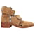 Tan Phillip Lim Addis Cutout Buckle Ankle Boots Size 36 Camel Suede  ref.1388534