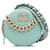 Pochette ronde Chanel 19 en cuir d'agneau bleu avec sacoche en chaîne  ref.1388543
