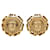 Clipe dourado do logotipo Dior em brincos Banhado a ouro  ref.1388589