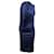 Vestido azul marinho John Galliano sem mangas com gola redonda tamanho IT 40 Sintético  ref.1388613