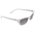 Gafas de sol estilo ojo de gato con adornos de diamantes de imitación de Miu Miu en blanco Plástico  ref.1388633