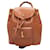 Mochila vintage de couro Gucci com detalhes em bambu Camelo  ref.1388640