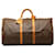 Brown Louis Vuitton Monogram Keepall 60 Travel Bag Leather  ref.1388659