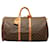 Bolsa de viagem marrom Louis Vuitton Monogram Keepall 55 Couro  ref.1388660