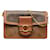 Brown Louis Vuitton Monogram Reverse Dauphine Wallet on Chain Crossbody Bag Cloth  ref.1388661