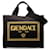 Borsa shopping in tela nera con logo Fendi Versace Fendace Nero  ref.1388702