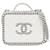 Borsa a tracolla Vanity Case in filigrana CC media caviale Chanel bianca Bianco Pelle  ref.1388755