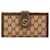 Portafoglio bifold in tela GG intrecciata con borchie Gucci marrone Pelle  ref.1388758