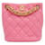 Secchiello in pelle di agnello trapuntata CC Chanel rosa  ref.1388798