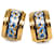 Clipe de esmalte Hermès Cloisonne dourado em brincos Metal  ref.1388799