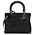 Black Dior Medium Denim Cannage Lady Dior Satchel  ref.1388800