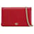 Portefeuille rouge Gucci GG Marmont sur sac à bandoulière chaîne Cuir  ref.1388822