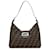Brown Fendi Zucca Canvas Shoulder Bag Leather  ref.1388844