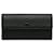 Portefeuille long en cuir d'agneau Chanel CC Chevron noir  ref.1388883