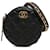 Black Chanel CC Quilted Lambskin Round Crossbody Leather  ref.1388885