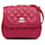 Bolsa Chanel pequena em pele de cordeiro rosa adorável com aba para dia Couro  ref.1388897