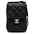 Black Chanel Lambskin My Precious Phone Case Flap Crossbody Bag Leather  ref.1388904