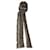 Écharpe longue grise et noire à imprimé léopard Saint Laurent Cuirs exotiques  ref.1388906