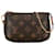 Brown Louis Vuitton Monogram Mini Pochette Accessoires Handbag Cloth  ref.1388922
