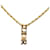 Collar con colgante de perlas artificiales y logotipo Dior dorado Metal  ref.1388967
