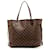 Brown Louis Vuitton Damier Ebene Neverfull MM Tote Bag Leather  ref.1388979
