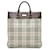 Brown Burberry House Check Tote Leather  ref.1389058