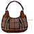 Hobo Brooklyn à carreaux fumés Burberry marron Cuir  ref.1389089