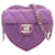 Purple Chanel Mini Lambskin CC in Love Heart Crossbody Leather  ref.1389096