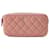 Wallet On Chain Portafoglio con zip foderato in pelle di agnello rosa Chanel CC su borsa a tracolla con catena  ref.1389132