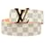 Cinto Louis Vuitton Damier Azur Initiales Branco Lona  ref.1389136