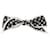 Schwarzes Chanel Seiden-CC-Twilly-Haargummi mit Tupfen  ref.1389157