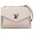 Twist Beige Louis Vuitton MyLockMe Chain Pochette Crossbody Bag Leather  ref.1389164
