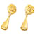 Clipe Chanel CC dourado em brincos Banhado a ouro  ref.1389173