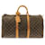 Bolsa de viagem marrom Louis Vuitton Monogram Keepall 50 Couro  ref.1389243