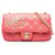 Bolso bandolera con solapa Chanel Extra Mini V for Victory de piel de cordero rosa Cuero  ref.1389255