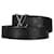 Black Louis Vuitton Monogram Eclipse LV Initiales Reversible Belt Cloth  ref.1389258