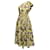 Jaune clair et multicolore Ulla Johnson Soie Floral Print Robe à une épaule Taille US M  ref.1389264