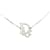 Silver Dior Logo Charm Necklace Silvery  ref.1389273